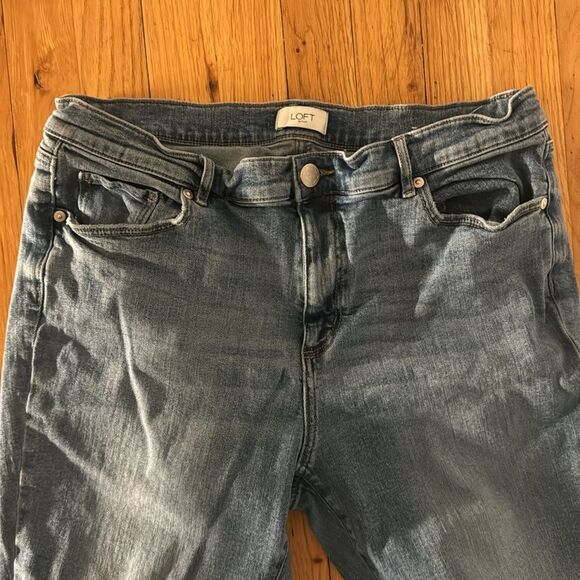 Loft skinny ankle cropped jeans size 14 - Picture 3 of 4